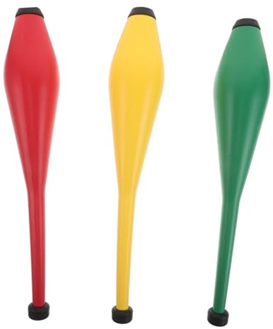 FRCOLOR 3pcs Juggling Club Pins for Adults and Lightweight Performance Supplies for Circus Training Fine Motor Skill Development Acrobatic Sticks for Indoor Outdoor Shows