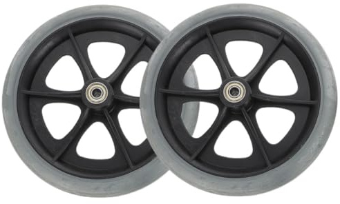 iplusmile 2 pièces Roues Avant de Fauteuil à Roues Roues Pivotantes Résistantes Inoxydable et Remplacement pour Fauteuils et Déambulateurs Accessoires Stables et Durables