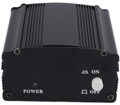 XUMIUZIY Kondensatormikrofon-Phantomspeisung, Ganzmetallgehäuse, Plug-and-Play-Betrieb für Mikrofone, Mischpulte, Ideal für Performance-Karaoke