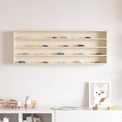 Mimdixy Regalboden Kleines Wandregal,Holz-Sammelvitrine Braun 100 x 8,5 x 36 cm Sperrholz
