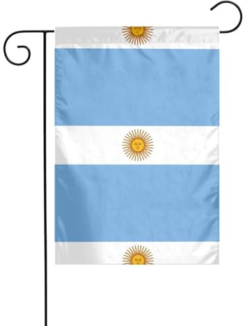 Bandiera argentina stampa doppia bandiera da giardino, 12 × 18 pollici anniversario matrimonio festa cortile esterno decorazione esterna