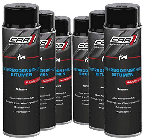 Unterbodenschutz 6 x 500 ml schwarz Bitumen Steinschlagschutz Spray Car1