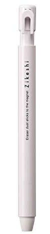 Kutsuwa HiLiNE Pen Zikeshi, un borrador de polvo se adhiere al imán, cuerpo blanco, núcleo blanco (RE037WH)
