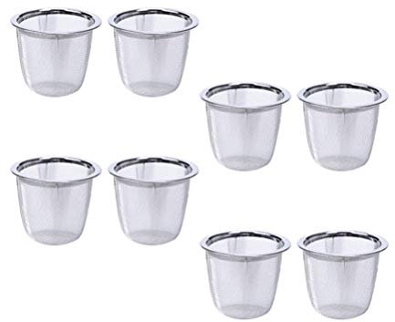 Cabilock 8 Stück Edelstahl Teekugel Aufguss Feinmaschiges Teesieb Teefilter Diffusor Kochaufguss für Lose Blätter Blätter Gewürze Würzen