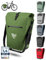 MIVELO 2in1 Fahrradtasche Gepäckträgertasche wasserdicht 100% PVC frei + Laptopfach + Schultergurt – Fahrrad Tasche für Gepäckträger 1 STK Olivgrün