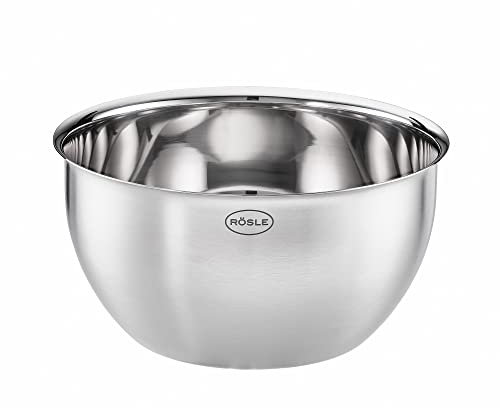 RÖSLE Basic Line - Ciotola per miscelazione in acciaio inox, diametro 16 cm, altezza 8,9 cm