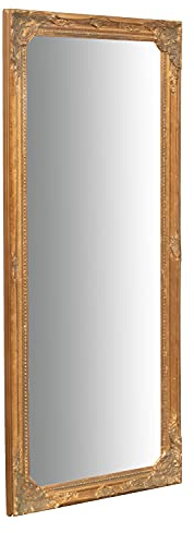 Biscottini spiegel gold 82x35x2 cm Made in Italy | Wandspiegel Holz | spiegel lang horizontal und vertikal | wandspiegel groß für das Haus