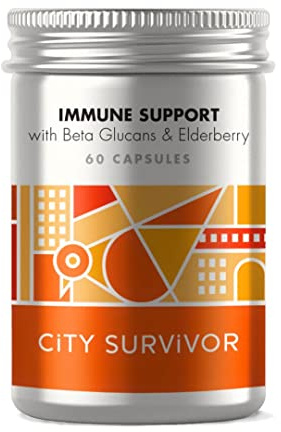 Immune Support - Beta Glucans, Elderberry, Vitamin A, Vitamin C & Zinc - 60 Capsules