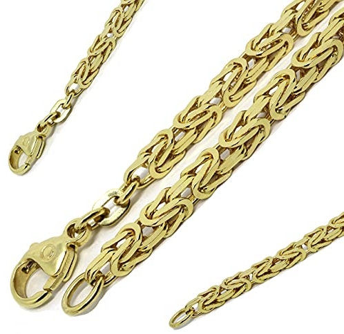 G J Collier Königskette 585 14Karat 2,80mm 50-55cm massiv Echtgold Gelbgold Halskette Gold für Damen Herren Made in Germany (50.00)