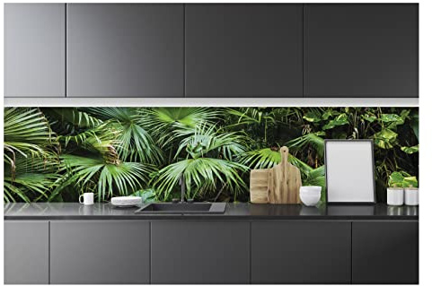 WallArena Vlies Fototapete, Küche, 250x60cm | Fototapeten - Tapeten - für Wohnzimmer Schlafzimmer - Vliestapete Wandtapete Tapete 3D Effekt- inkl. Kleister