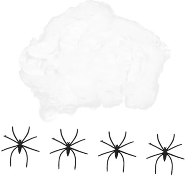 Toyvian Künstliche Spinne Halloween-spinnenspielzeug Dekoratives Spinnennetz Multifunktionale Requisite Festivalzubehör Einfache Installation Spannbare Spinnennetz-Requisite Geeignet Für i
