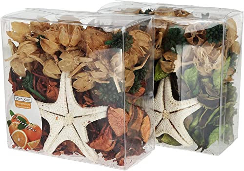 Peohud 2 Pack Apple Orange Potpourri Bags, 2 x 144g Fall Decor, Harvest Scented, Bowl Filler, Botanical Mix Autumn Scent for Home Office