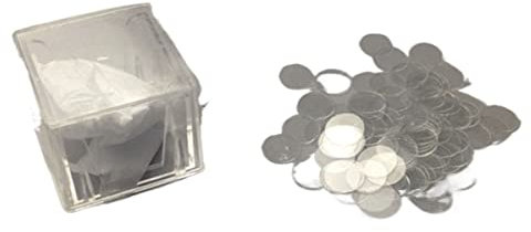 JUIYU Mikroskop-Zubehör-Kit Rundes Deckglas-Mikroskop-Glättband (100 stücke Durchmesser 10mm) Mikroskopische Objektträger