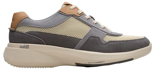 Clarks Men's Lehman Race Sneaker, Grey Combi, 41.5 EU