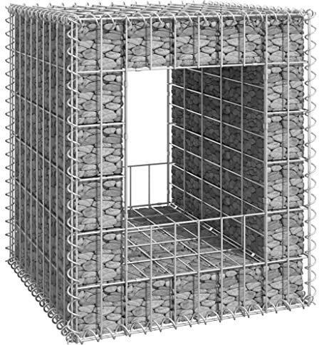 SKM Poteau à Panier de Gabion 50x50x60 cm Fer, Weight:7.3 kg,151266