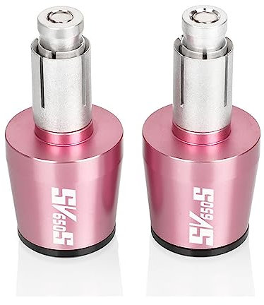 WITTYL Motorrad 7/8 22mm Motorrad Lenker Griffe Ende Griff Bar Kappe End Stecker Für Suzuki SV 650 SV 650S SV650 SV650S 2003 2004 2005 2006-2012 Griffende (Color : Pink-Black)