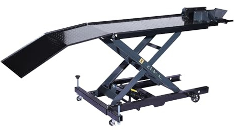 BPAC Mesa Elevador Moto Hidráulico 360 kg – Elevador Moto Hidraulico - Mesa de Taller para Motocicletas – Elevadores para Motos con Ancho 55 cm