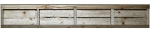 Premier Garden Supplies Lap Fence Panel Width: 6ft (183cm) x Height: 1ft (30cm) Heavy Duty Wooden Waney Larch Pressure Treated (Tanalised) Garden Fence Panel (W: 1830mm x H: 300mm)