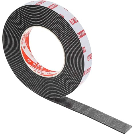 PATIKIL 5000 x 20 x 3mm Double Sided Foam Tape, EVA Multipurpose Self Adhesive Weather Sponge Stripping for Home Decorations, Card Scrapbooking DIY Craft Project, Black