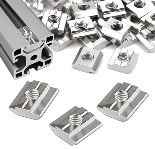 SWTYExt Dado Scorrevole 60 Pezzi Blocco Dado Dadi M8 Dadi Ad Angolo Quadrato 30 Serie T-Scanalatura Dadi Scorrevoli Standard Europeo Dadi T Raccordi In Alluminio per Profilato in Alluminio