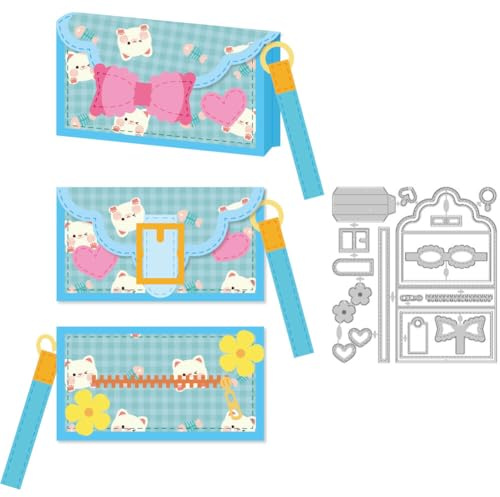 DELORIGIN 3D Stanzformen Für Brieftaschen Stanzschablone Hochzeit Kartenherstellung Stanzformen Aus Karbonstahl Schablonen Scrapbooking Prägeformen Für Heimwerker Bastelpapier Fotoalbum Dekor