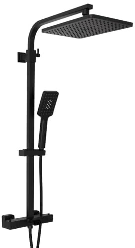 MILANO Bar Valve Shower Head Multifunction Handset Bath Spout Black