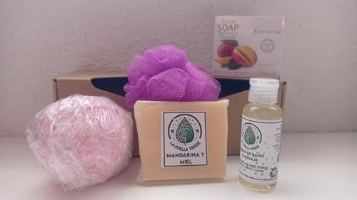Pacchetto bagno L'impronta verde Alchimia pura. Kit naturale, una combinazione magistrale di elementi naturali per la tua cura.