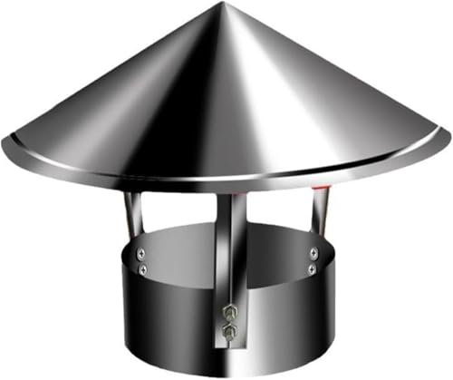 Wetterfeste, universelle Schornsteinkappe, Edelstahl, doppelte Schraubbefestigung, stabiles Upgrade, 17 cm