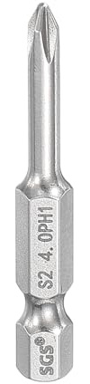 sourcing map #1 Embout de tournevis cruciforme PH1 avec tige hexagonale de 50 mm de long et tige de 0,4 cm de long – Embouts de perceuse à tête cruciforme magnétique en acier S2 – Tournevis industriel