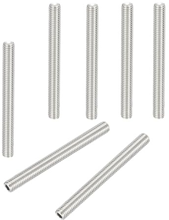 PATIKIL 10 Pcs Vite Senza Testa A Bussola Esagonale, M5x50mm Punta Piatta 304 Acciaio Inossidabile Vite Di Arresto Per Maniglie Porta Riparazione Lampade