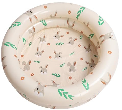 Topiky Piscine Gonflable pour Les Filles pour Garçons, Piscine pour Enfants pour Les Tout-Petits, bébé Gonflable pour Les Tout-Petits, PVC Pliable (Lapin Beige)