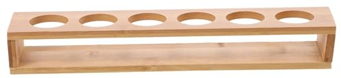 Healifty Organizador De Vasos De Madera Portavasos De Exhibición Para Copas De Vino y Whisky Soporte Original De Madera Para Bar Uso Hogar Multifuncional