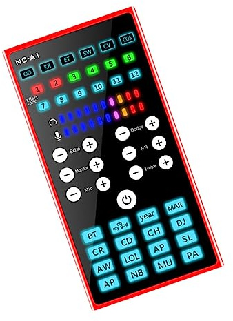 NUOBESTY 1 Stück Externe Soundkarte für Live Streaming und Audio Mixing Kompakt Einfach zu Bedienen für Unterhaltungsübertragungen und Aufnahmen