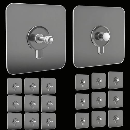 40 Stück Selbstklebende Bilderhaken - Ohne Bohren Klebehaken für Wand & Fliesen, Klebe Schrauben zum Aufhängen von Postern, Fotos & Bildern, Easy Install