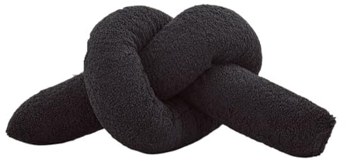 QWWQYDY Cojin Nudos 1 cojín Creativo for sofá, Simple de Color sólido, Anudado, Decoraciones Creativas, for(Black)