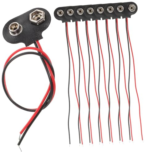 CIYODO 50pièces Connecteur pour Pile Type T avec Fils Clip pour Batterie Volts Adaptateur pour Appareils Électroniques