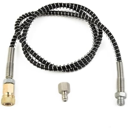 Tubo flessibile microporoso, tubo di ricambio, 91 cm, DN2, 4500 psi ad alta pressione, adatto per bombole di gas ad alta pressione e pompe d'aria manuali, 1 pezzo