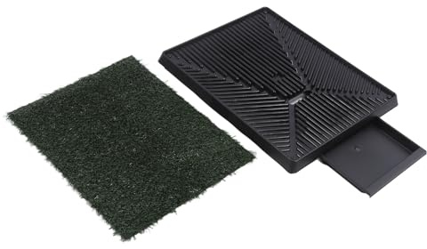Phefop Almohadillas de Césped Artificial Reutilizables para Orinar Perros, Sistema de 3 Capas, Bandeja para Orinar para Perros Pequeños de Interior, con Base de Drenaje para (S)