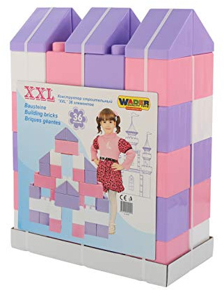 Wader Bausteine Bausteinblock XXL 36 Stück Girls 12M+