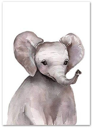 LCSLDW Leinwanddruck Wandkunst Leinwand Malerei Niedlichen Baby Nordischen Plakate Und Drucke Tiere Wandbilder Für Baby Kinderzimmer Dekor, Heimtextilien, 21X30Cm Ohne Rahmen