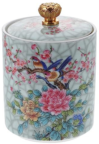 Teedose Keramik Vorratsdosen mit Deckel 245ML Kaffeedose Zuckerdose Salzdose Vorratsbehälter Vorratsgläser Gewürzdosen Lebensmittel Dosen für Tee Kanister Müsli Kaffeebohnen (9. 50x8. 00x8. 00cm)