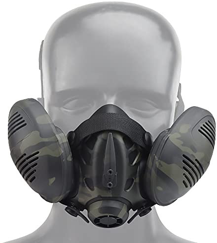 Masque Airsoft Demi-Visage, Masque Tactique des Hommes for la fête de Halloween Jeux de Paintball (Color : 133-BCP)