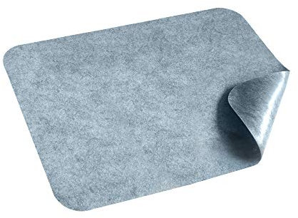 HomeProtect® | Schmutzfangmatte - SUPERDÜNN 2 mm, Selbstklebende Fußmatte, Schuhmatte, Fußabstreifer, Sauberlaufmatte, Montagematte, rutschsicher - waschbar - grau, versch. Grössen (75 x 119 cm)