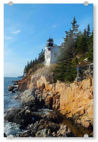 artboxONE Acrylglasbild 150x100 cm Reise/Strand und Meer Bar Harbor Lighthouse, Maine USA