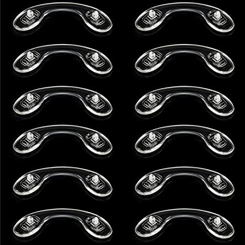 12 Stück Brillen Nasenpads, Nasenpads zum Einschrauben, Weiches Silikon Nasen Pads U Geformter,Antirutsch Brillenhalter, Passt auf die Meisten Brillen