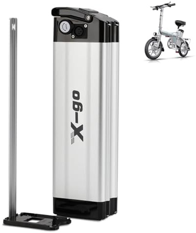 X-go Electric Bike Battery 48V 13AH with 2-pin Discharge Output, Lithium Ion Ebike Battery with Safe Lock & Charger for 250W 350W 500W 750W Motor