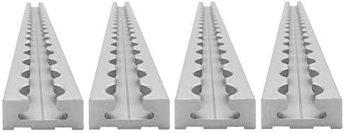 lasiprofi Airlineschiene eckig: 34 x 13 mm, 2.000 mm, 4er Set | Zurrschiene | 200 cm | kompatibel mit Fittingen | Silber eloxiert | für Transporter, Wohnwagen, Sprinter UVM. | Aluminium | 2 m