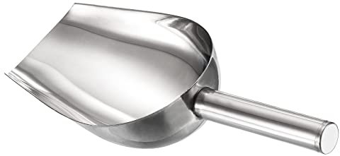 PATIKIL Glace Cuillère, Inox Acier 9.5x3 Petit Glace Tissuant Utilité Pelle pour Cuisine Tige Fête, Argent