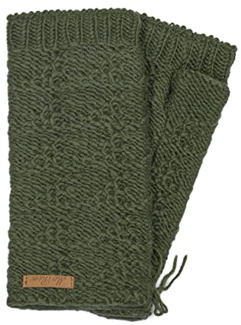 McRon Damen Gestrickte Pulswärmer Modell Lenna