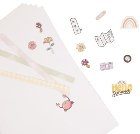 Craftelier - Set de 10 Hojas de Papel Washi Imprimible | Translúcido para Crear Pegatinas Personalizadas | Imprimir, Pintar, Dibujar, Escribir... | Tamaño: A4 (21 x 29,7 cm)